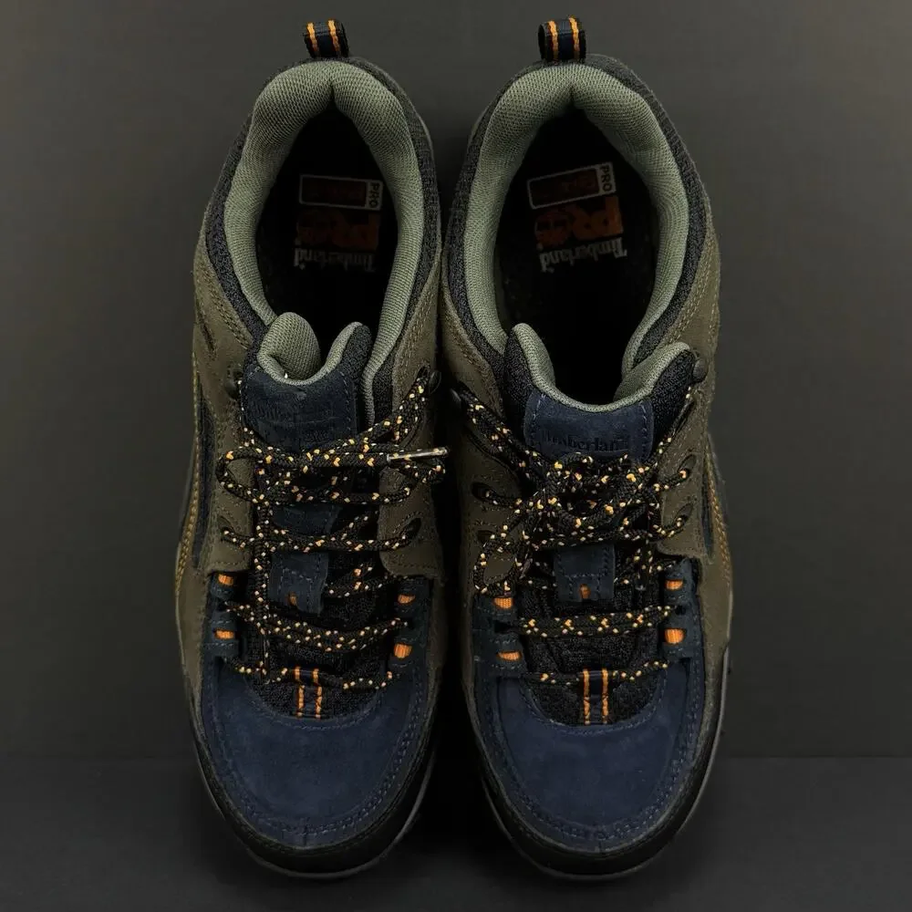 Timberland PRO 61009 Mudsill Low Men’s 10W Wide Steel Toe Work Shoes Navy Gray